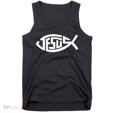 Jesus Fish Logo Tank Top