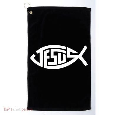 Jesus Fish Logo Golf Towel