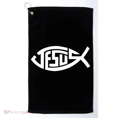 Jesus Fish Logo Golf Towel