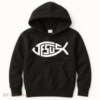 Jesus Fish Logo Kids Hoodie thumb 0