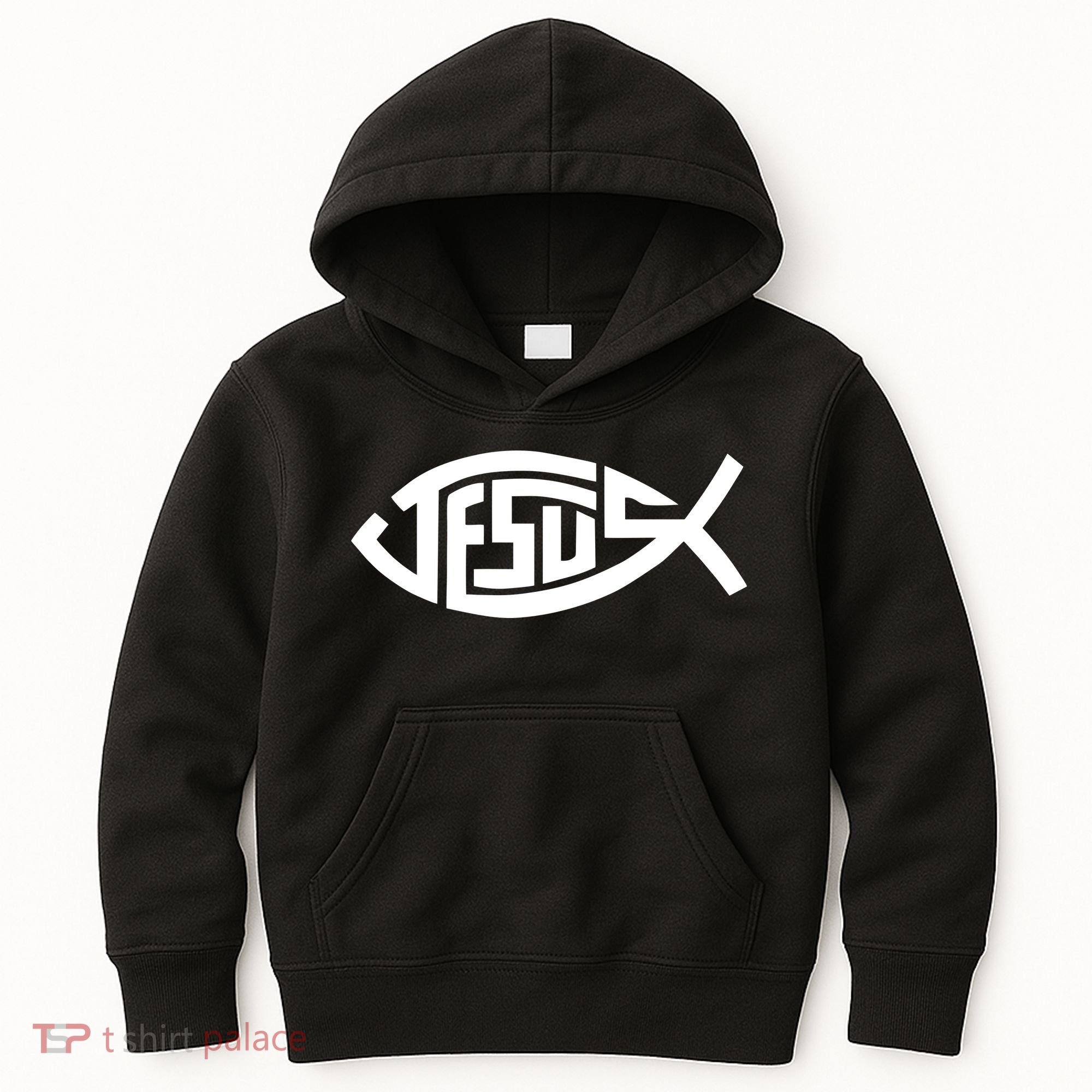Jesus Fish Logo Kids Hoodie