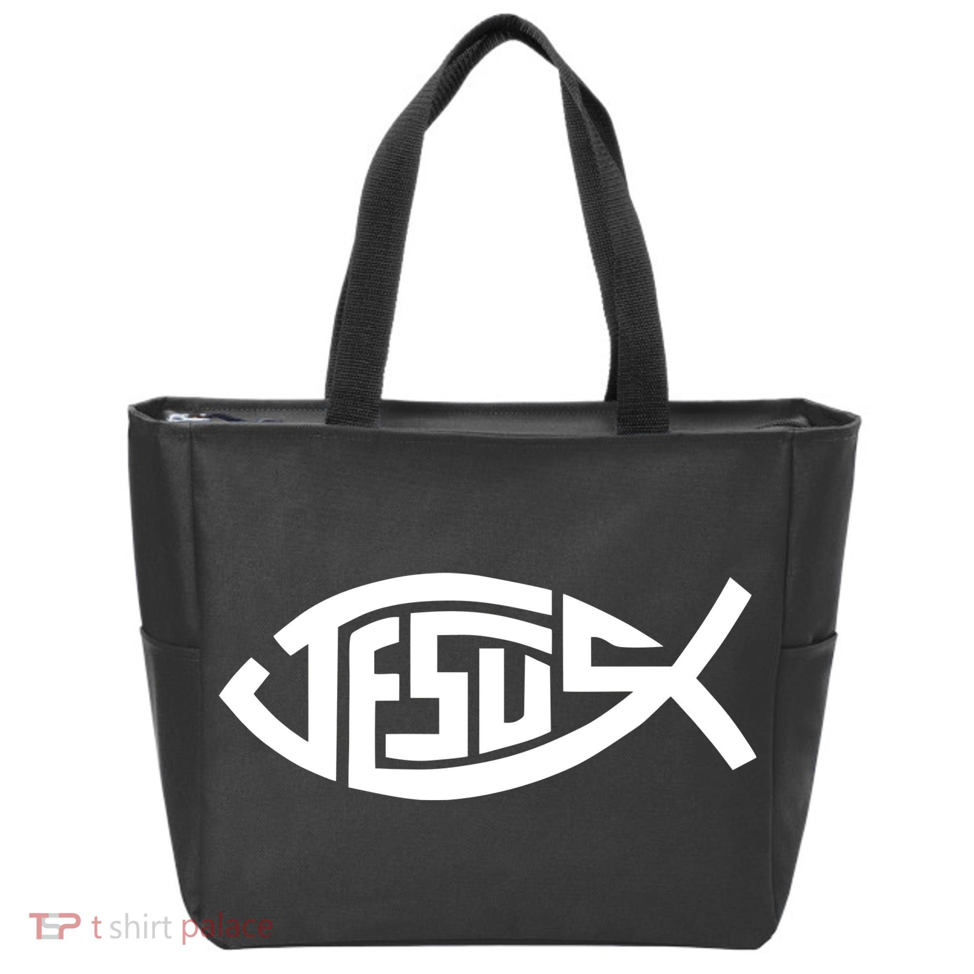Jesus Fish Logo Tote Bag