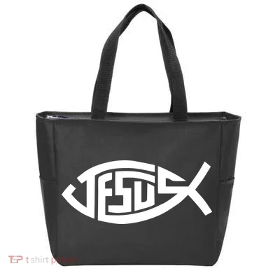 Jesus Fish Logo Tote Bag