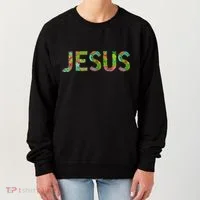 Jesus Hand Painted Word Art Women's Sweatshirt thumb 0