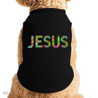 Jesus Hand Painted Word Art Doggie Tank