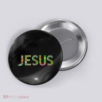 Jesus Hand Painted Word Art Button thumb 0