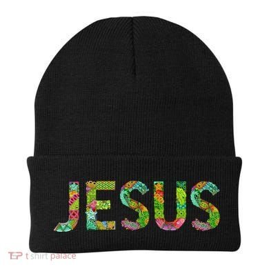 Jesus Hand Painted Word Art Beanie