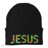 Jesus Hand Painted Word Art Beanie thumb 0