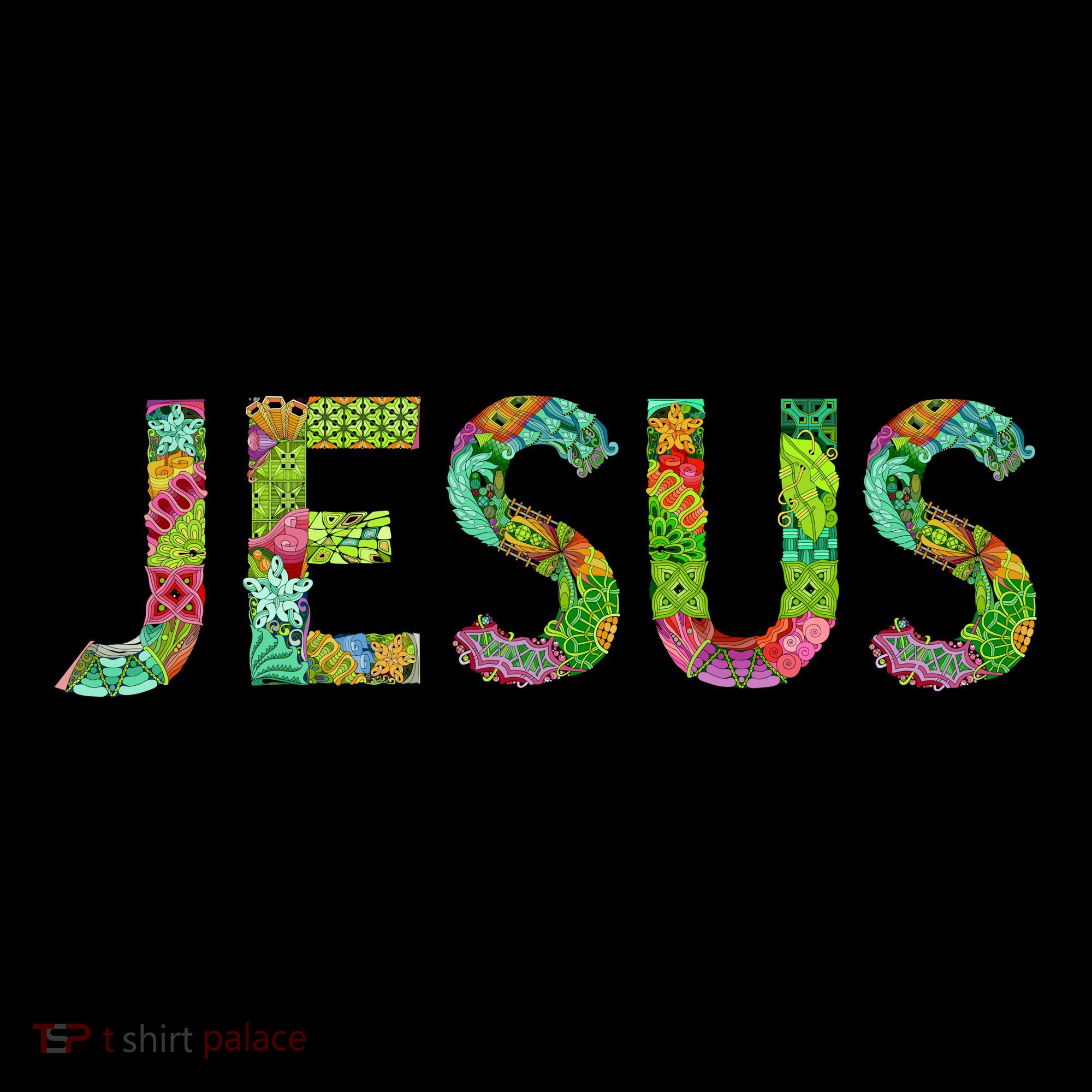 Jesus Hand Painted Word Art Coaster