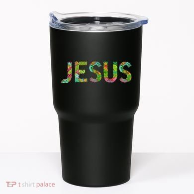 Jesus Hand Painted Word Art Tumbler