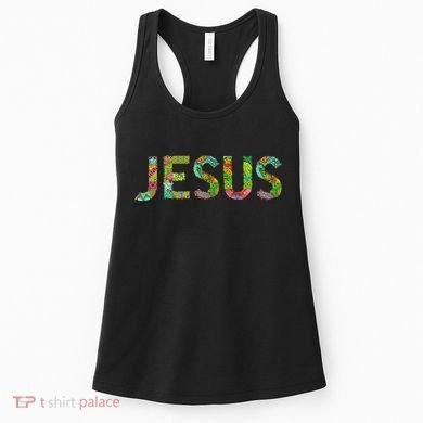 Jesus Hand Painted Word Art Women's Tank Top