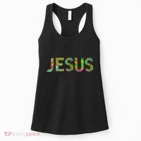 Jesus Hand Painted Word Art Women's Tank Top thumb 0