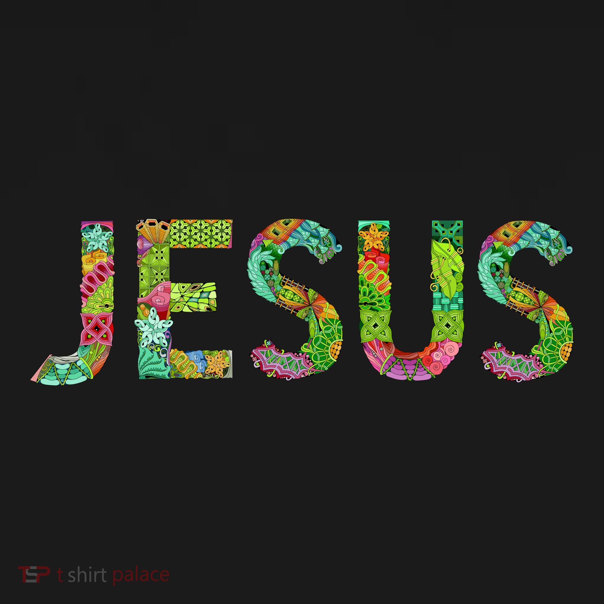 Jesus Hand Painted Word Art Women's Tank Top