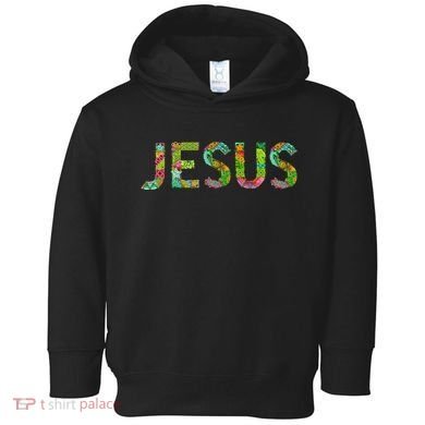 Jesus Hand Painted Word Art Toddler Hoodie