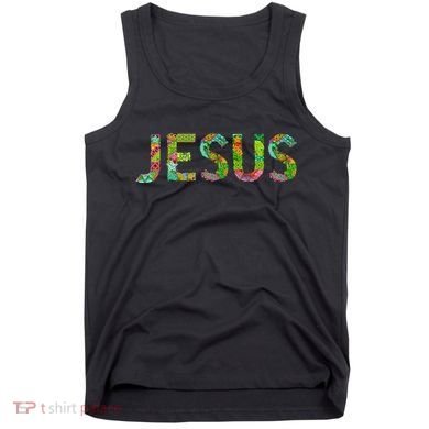 Jesus Hand Painted Word Art Tank Top