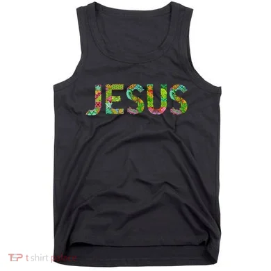 Jesus Hand Painted Word Art Tank Top