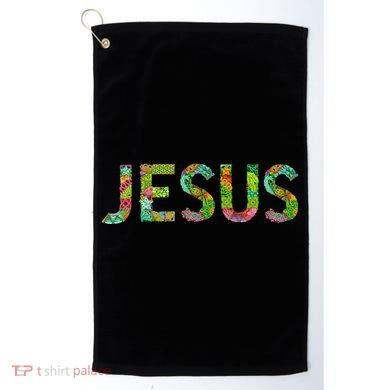 Jesus Hand Painted Word Art Golf Towel