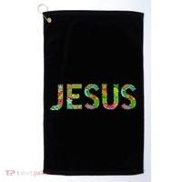 Jesus Hand Painted Word Art Golf Towel thumb 0