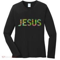 Jesus Hand Painted Word Art Women's Long Sleeve Shirt thumb 0