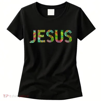 Jesus Hand Painted Word Art Women's T-Shirt