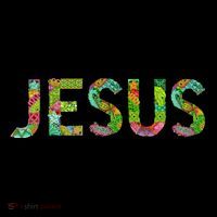 Jesus Hand Painted Word Art Women's T-Shirt thumb 6
