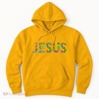 Jesus Hand Painted Word Art Hoodie thumb 0