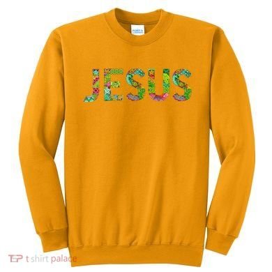 Jesus Hand Painted Word Art Sweatshirt