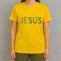 Jesus Hand Painted Word Art T-Shirt thumb 4