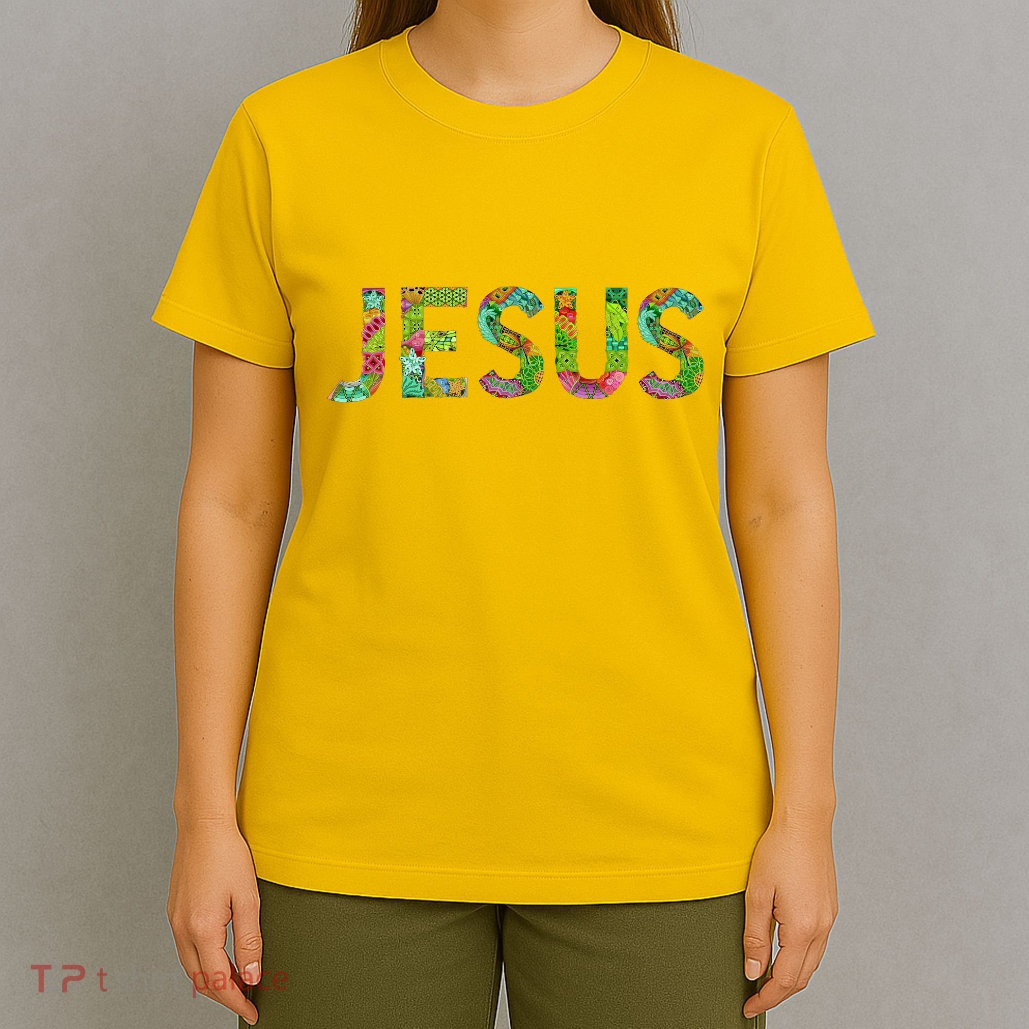 Jesus Hand Painted Word Art T-Shirt