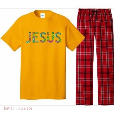 Jesus Hand Painted Word Art Pajama Set
