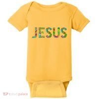 Jesus Hand Painted Word Art Baby Bodysuit thumb 0
