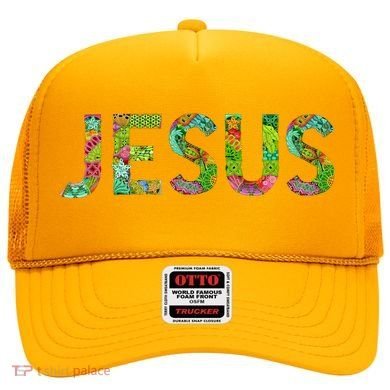 Jesus Hand Painted Word Art Hat