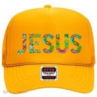 Jesus Hand Painted Word Art Hat thumb 0