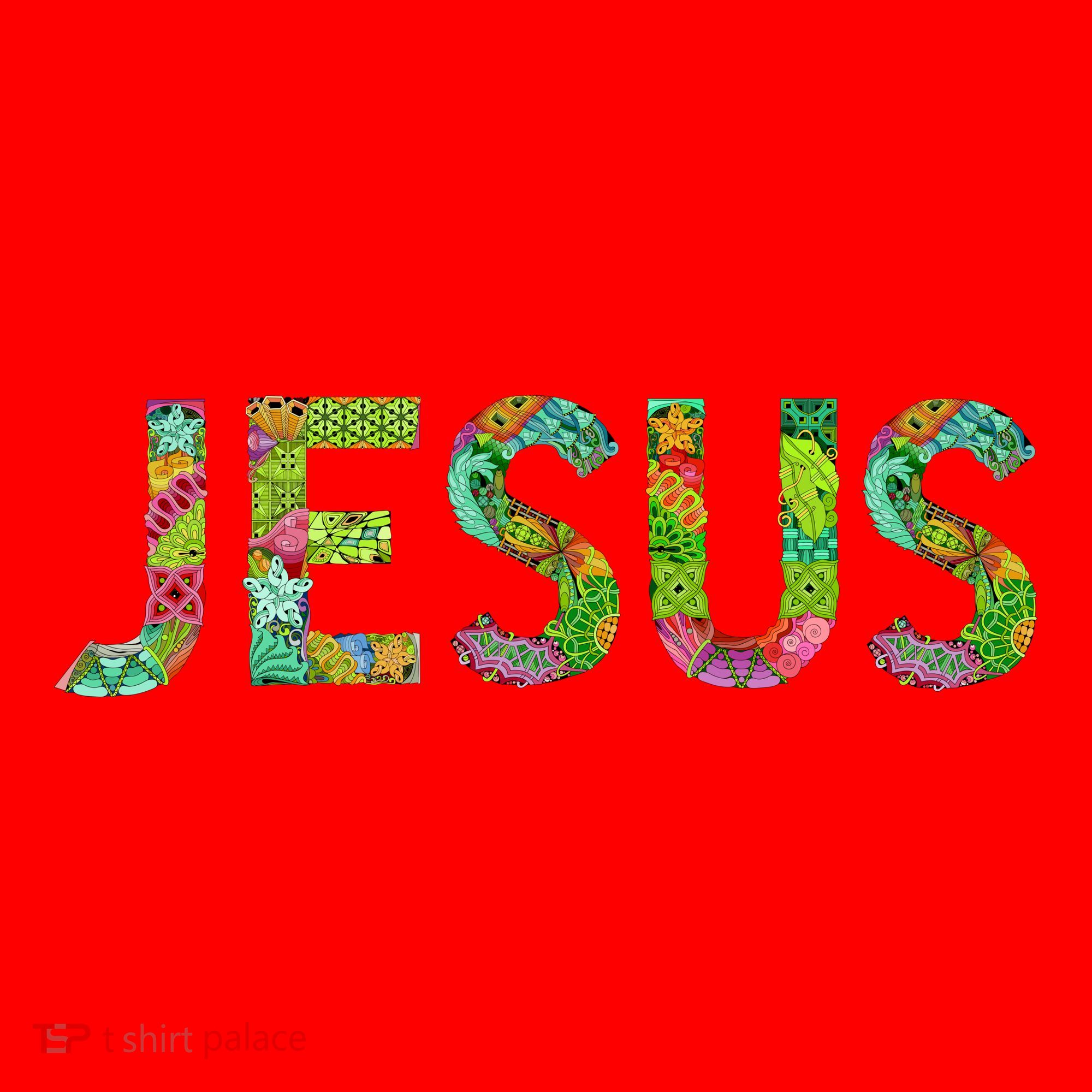 Jesus Hand Painted Word Art Santa Hat