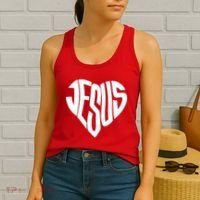 Jesus Heart Women's Tank Top thumb 2