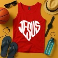 Jesus Heart Tank Top thumb 4
