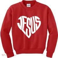 Jesus Heart Kids Sweatshirt thumb 0