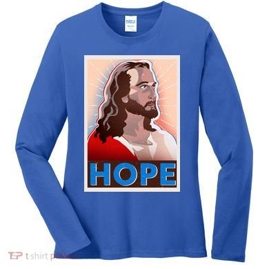 Jesus Hope Vintage Vote Poster Women's Long Sleeve Shirt