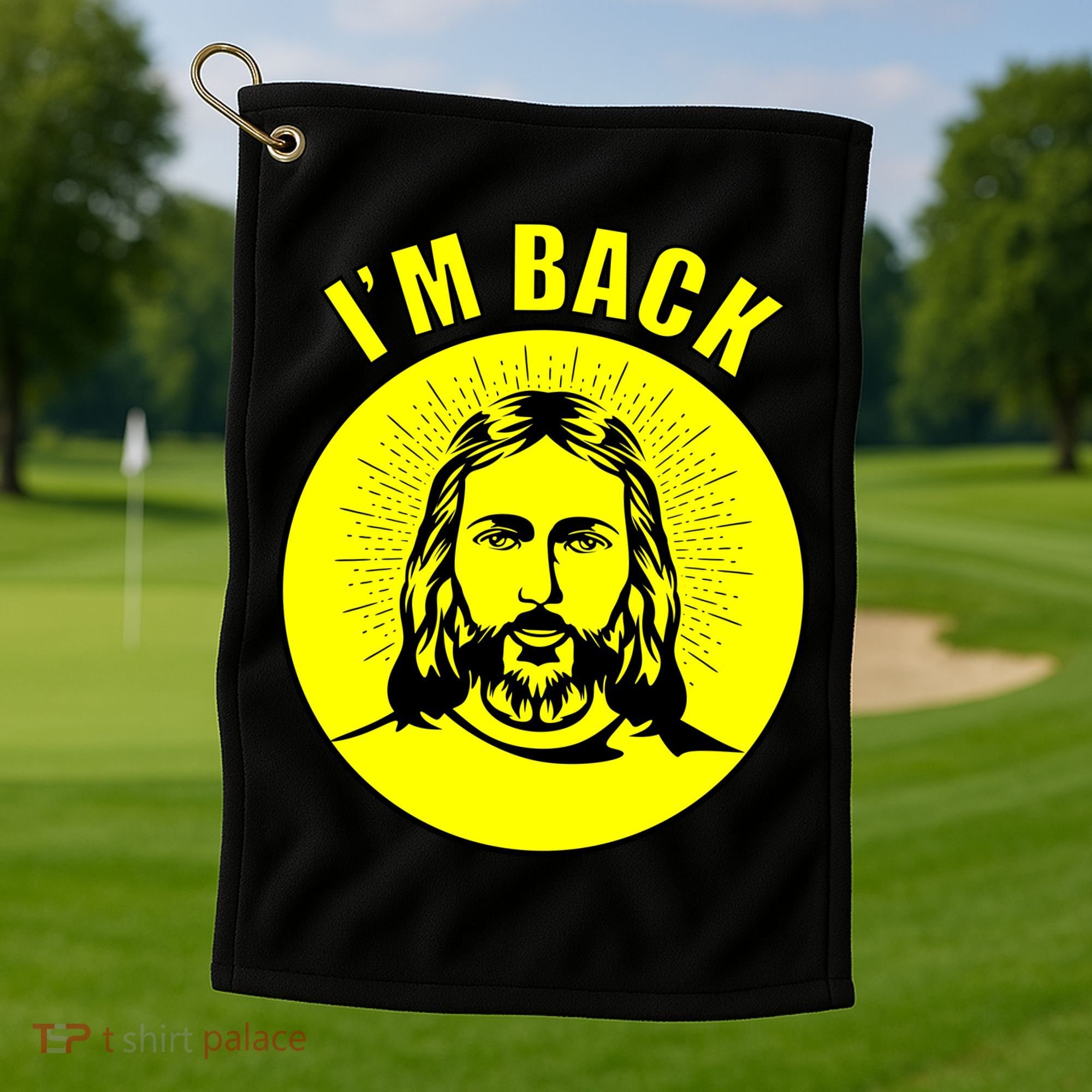 Jesus I'm Back Risen Easter Golf Towel