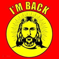 Jesus I'm Back Risen Easter Santa Hat thumb 1