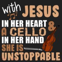 Jesus In Her Heart Cello In Her Hand Women's Sweatshirt thumb 2