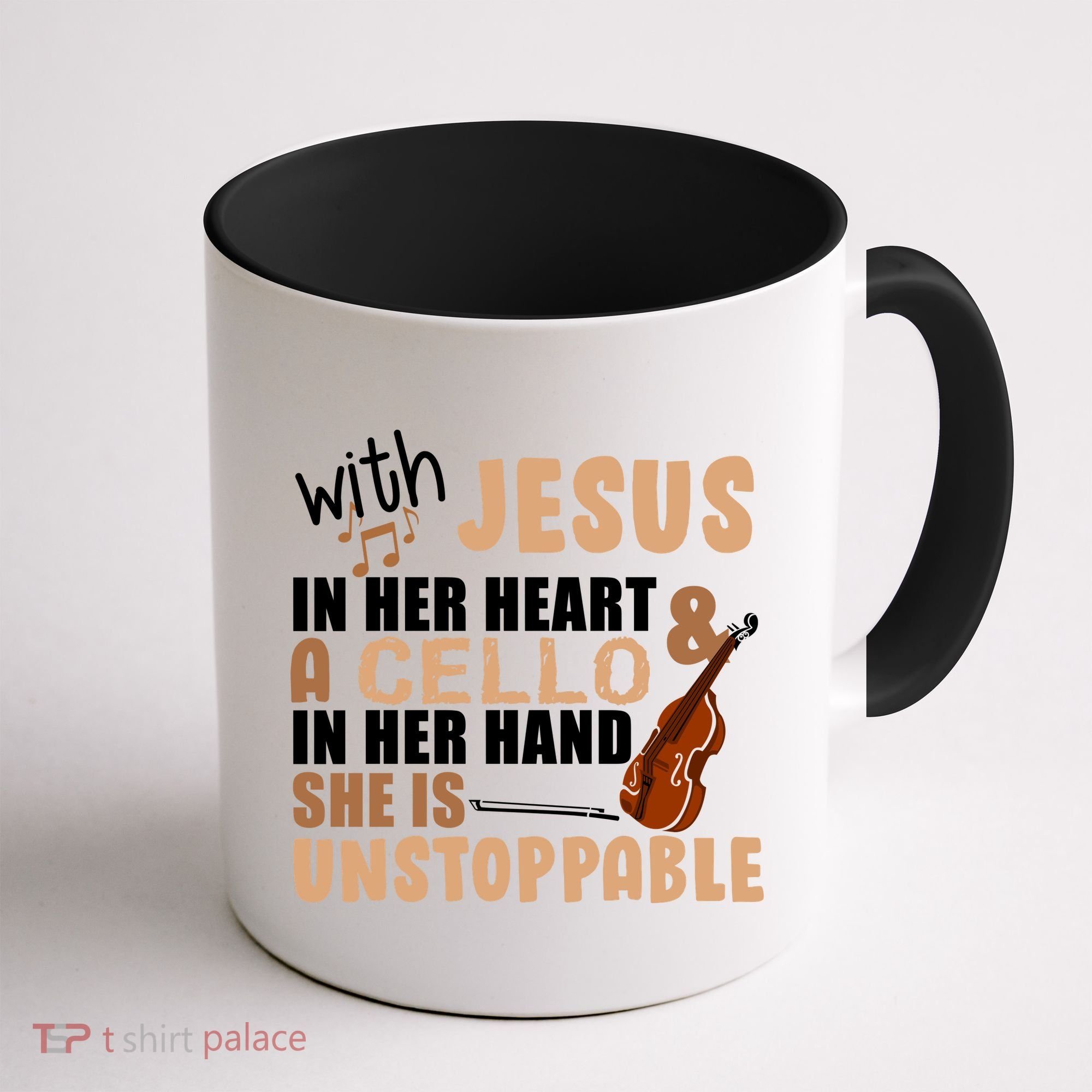 Jesus In Her Heart Cello In Her Hand Coffee Mug