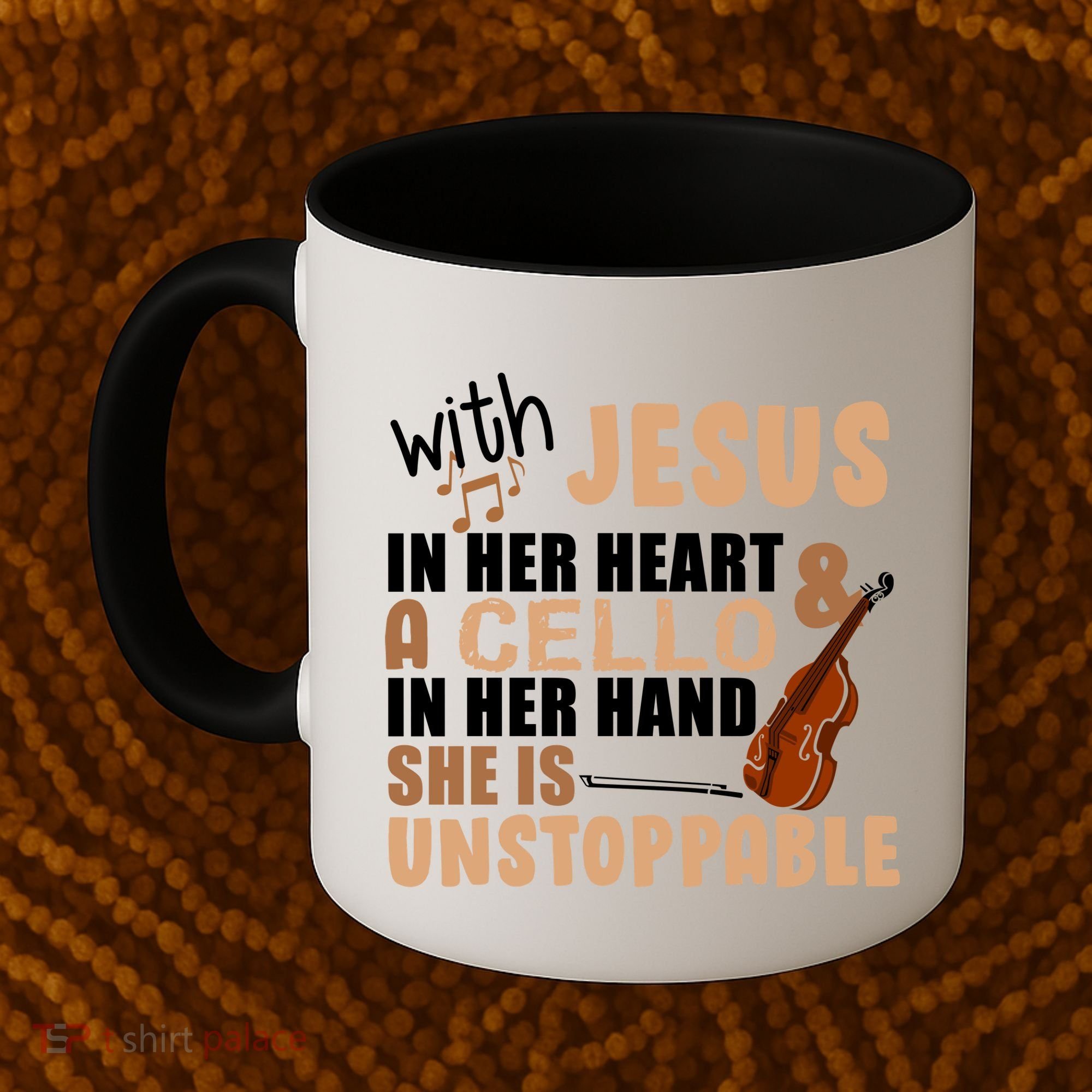 Jesus In Her Heart Cello In Her Hand Coffee Mug