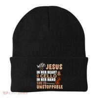 Jesus In Her Heart Cello In Her Hand Beanie thumb 0