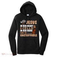 Jesus In Her Heart Cello In Her Hand Women's Hoodie thumb 0