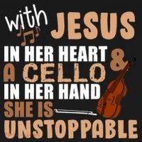 Jesus In Her Heart Cello In Her Hand Ornament thumb 1