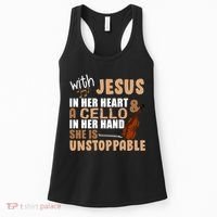 Jesus In Her Heart Cello In Her Hand Women's Tank Top thumb 0