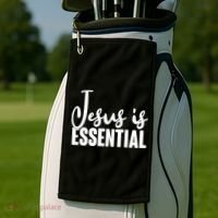 Jesus Is Essential Golf Towel thumb 2