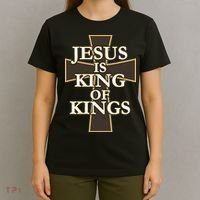 Jesus Is King of Kings Cross Religious T-Shirt thumb 4