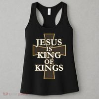 Jesus Is King of Kings Cross Religious Women's Tank Top thumb 3